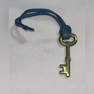 Fossil purse replacement is Key Fob blue leather cord 5”